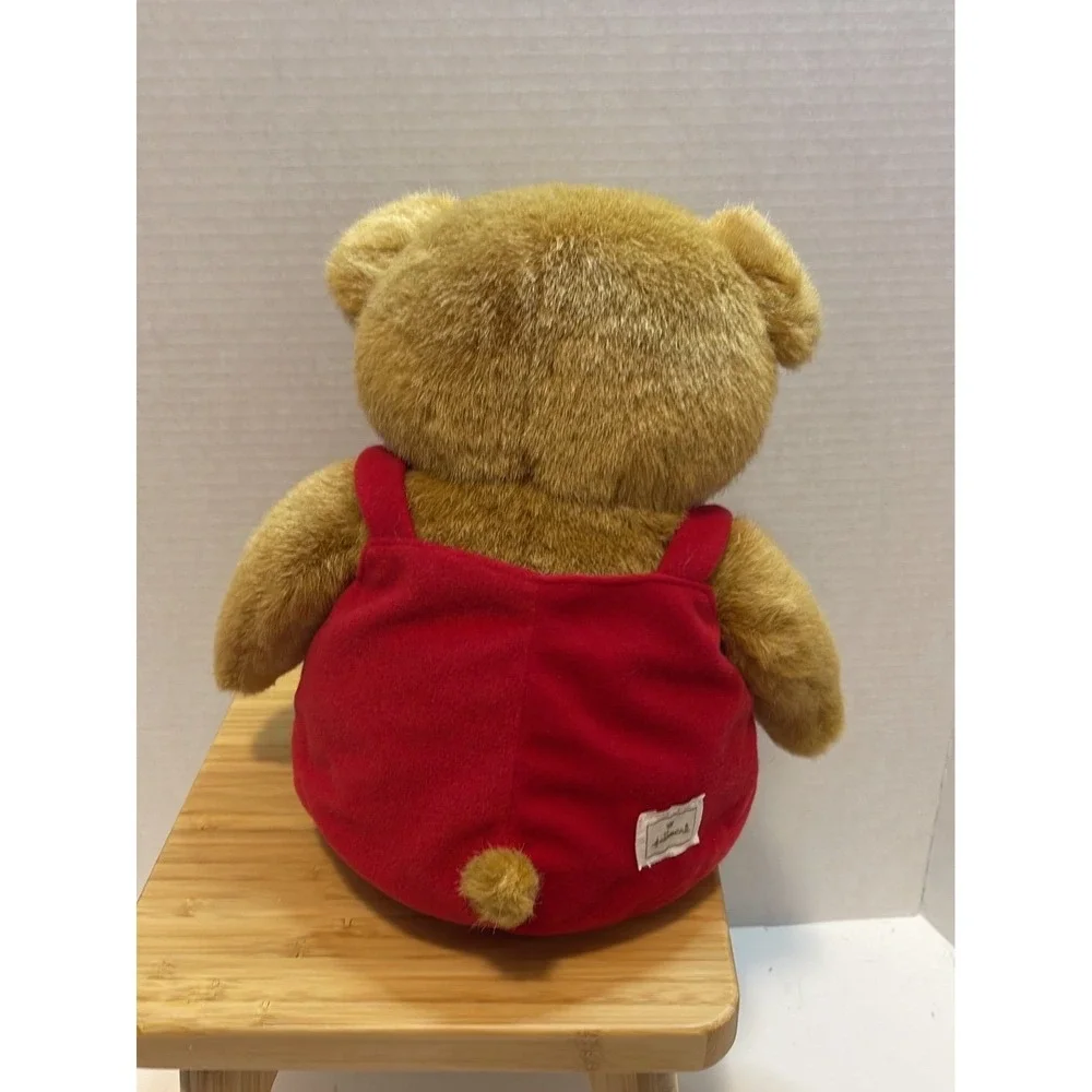 HALLMARK XOXO Overalls the Brown‎ Bear Salopette Light Brown Teddy Plush 13